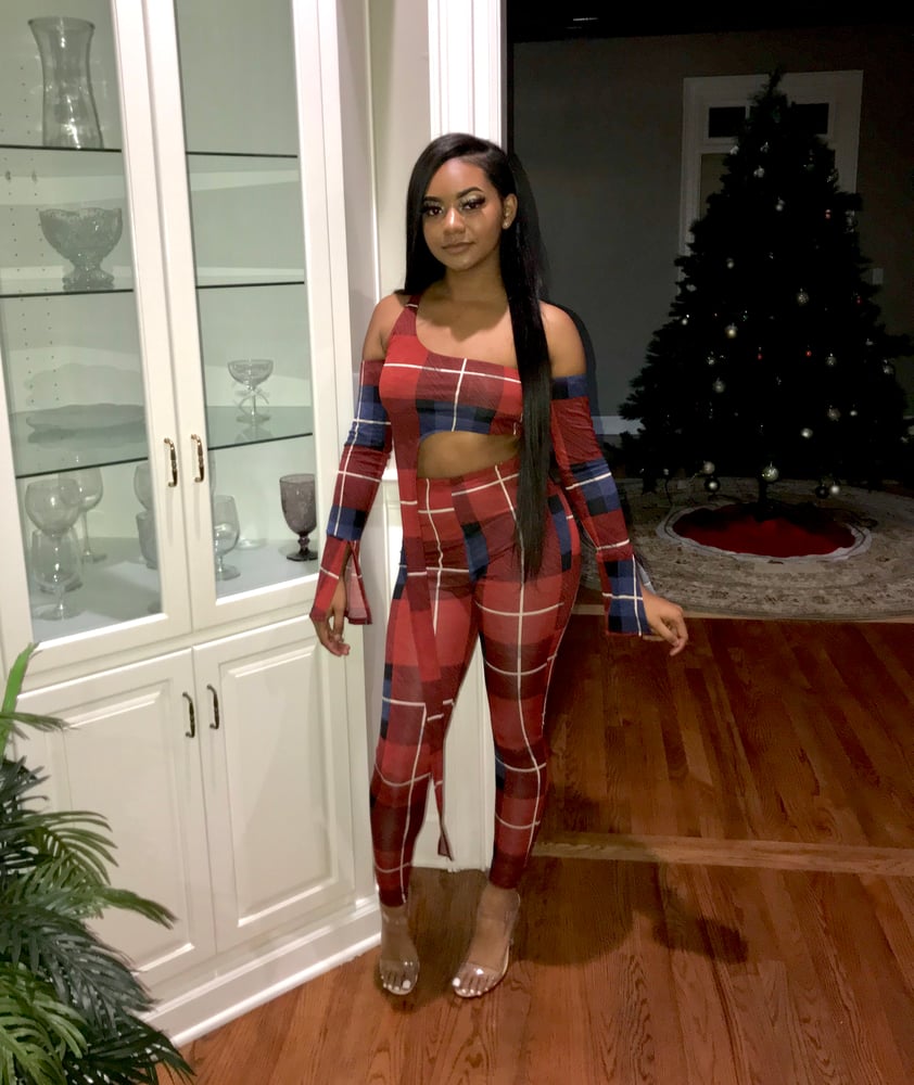 Image of “Good Girl” Plaid Legging Set 