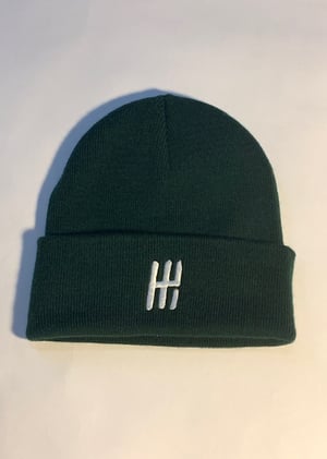 Image of Green Embroidered Beanie