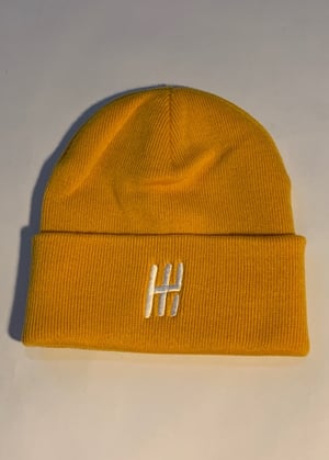 Image of Mustard Embroidered Beanie
