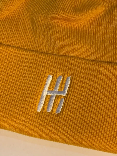 Image of Mustard Embroidered Beanie