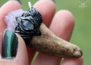 Image 2 of Antler Necklace with Skeletal Amethyst