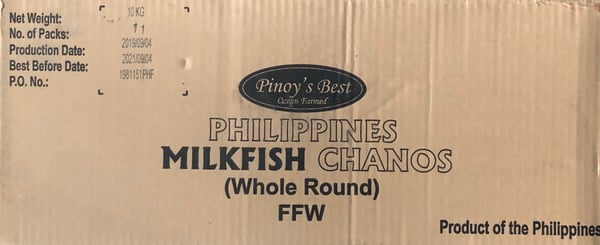 Image of Pinoy Best Whole Milkfish 800-1000g 22 lbs