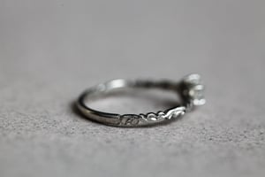 Image of *Made to order* Platinum 4.0mm rose cut diamond ring - claw set