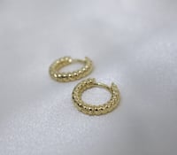 Image 1 of Twisted Gold Hoops 