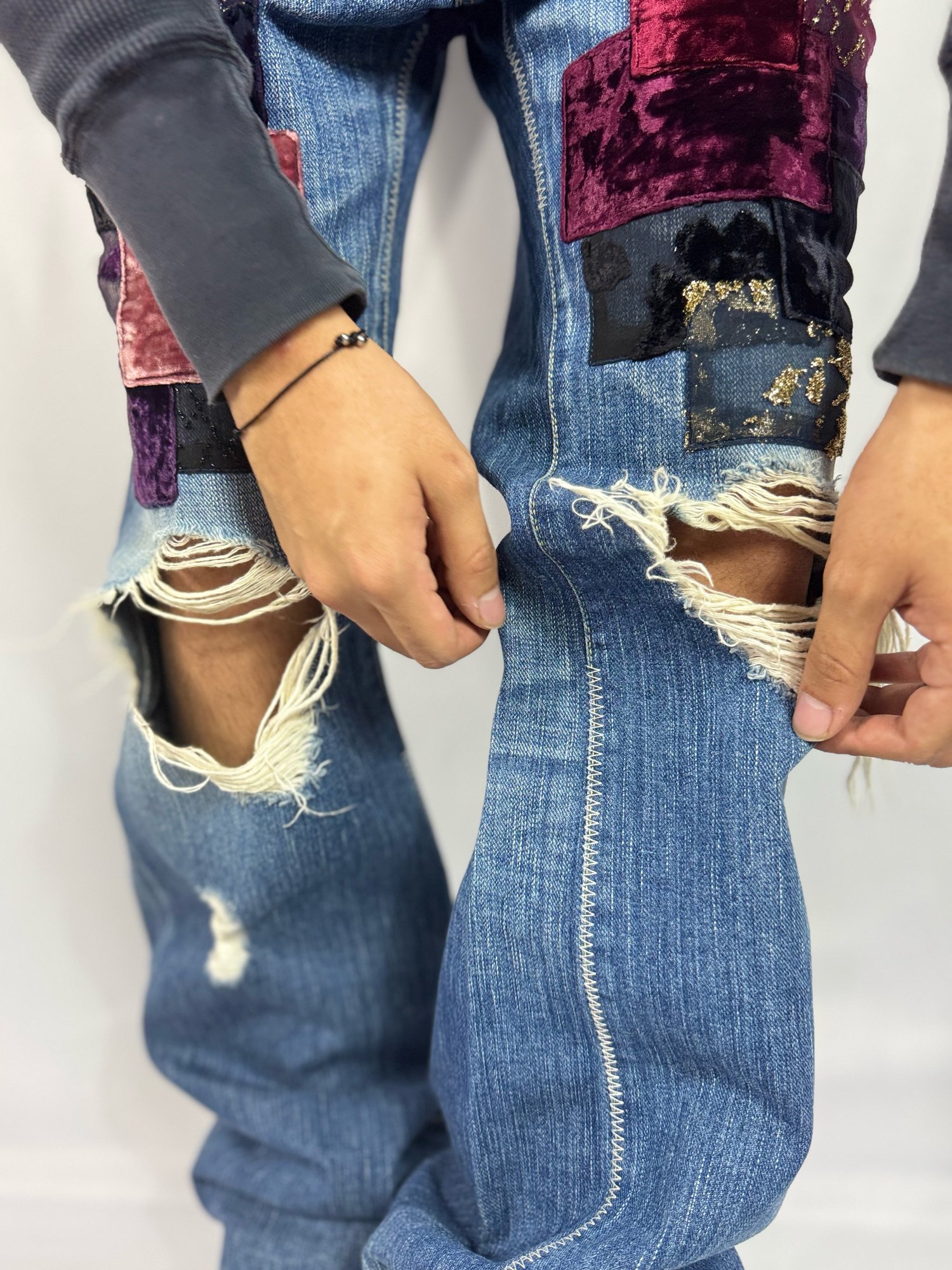 Image of Number (N)ine SS03 Patchwork Denim