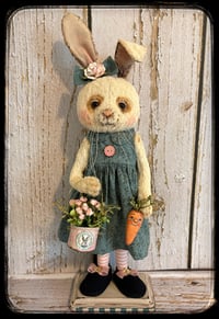 Image 2 of Bernice the Bunny Rabbit folk Art spring or Easter doll