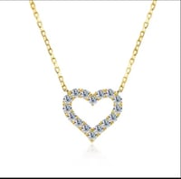 Image 2 of 3mm Diamond Heart Necklace