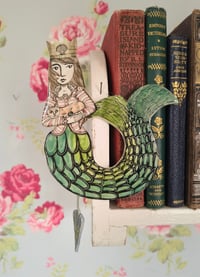 Image 4 of Elspeth the Mermaid and her Cat Wall Plaque 