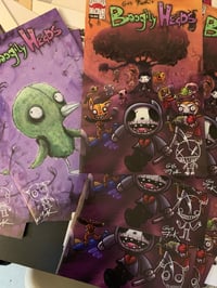 2 covers of Boogily Heads Signed with sketch copies 