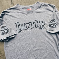 Original Vintage Shortys Skateboards Old English Tee.