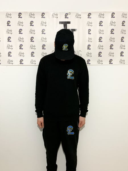 Image of JJ CLOTHING X BLUECHEESE £ SIGN TRACKSUIT BOTTOMS