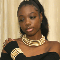 Image 1 of African Golden Collar Choker and bracelet