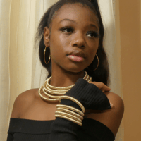 Image 2 of African Golden Collar Choker and bracelet