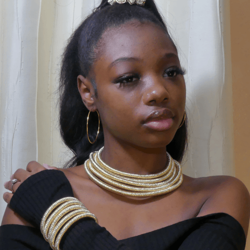 Image of African Golden Collar Choker and bracelet