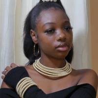 Image 3 of African Golden Collar Choker and bracelet