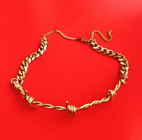 Image 1 of HEAVY CHAIN BARBED WIRE CHOKER 