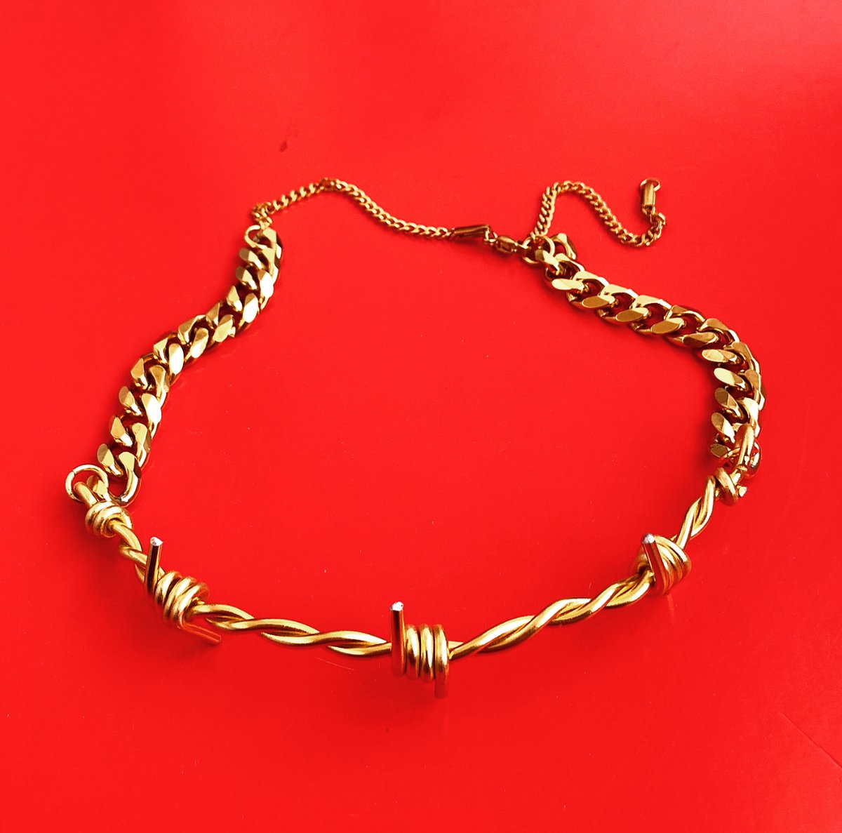 HEAVY CHAIN BARBED WIRE CHOKER / NECKLACE HUTCH MELBOURNE