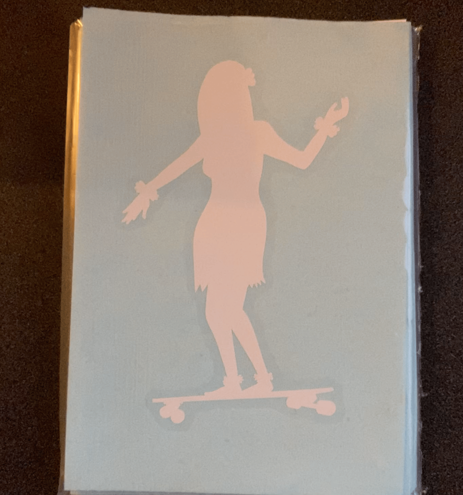 Image of Hula Skater Vinyl Die Cut 4.89" x 3" 