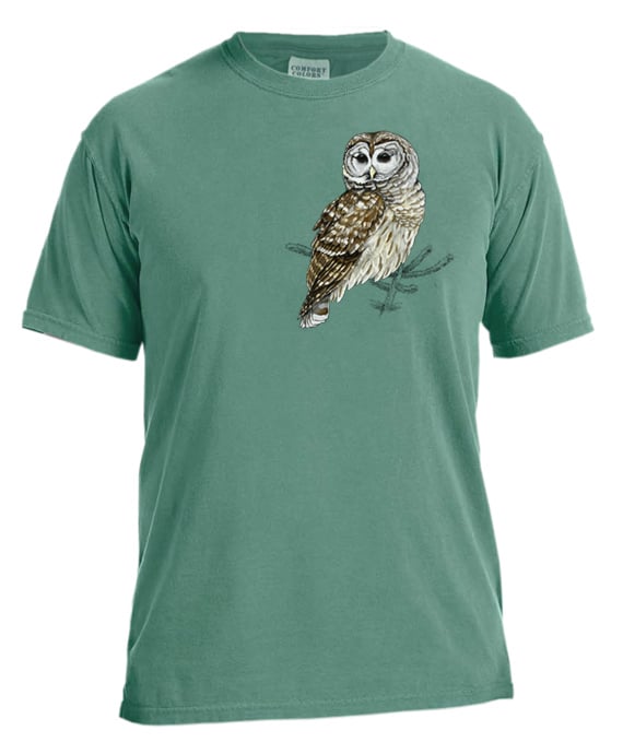 Barred Owl garment dyed t-shirt / Coyote Graphics