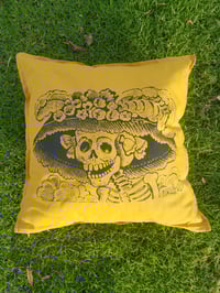 La Calavera Catrina Throw Pillow Cover, Dia de los Muertos Decor, Day of the Dead Decor