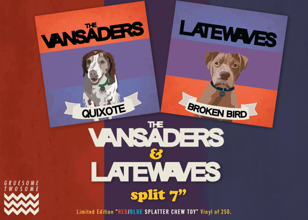 Image of The Vansaders/Latewaves - Split 7”
