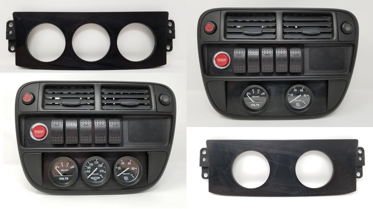 9698 Honda Civic (All) Climate Control Gauge Pod 3d Printed Car