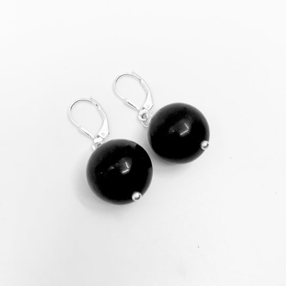 Image of ‘Sphere One' Shungite Earrings