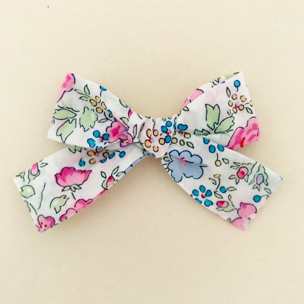 Image of Barrette Bertille Liberty Felicite rose & bleu