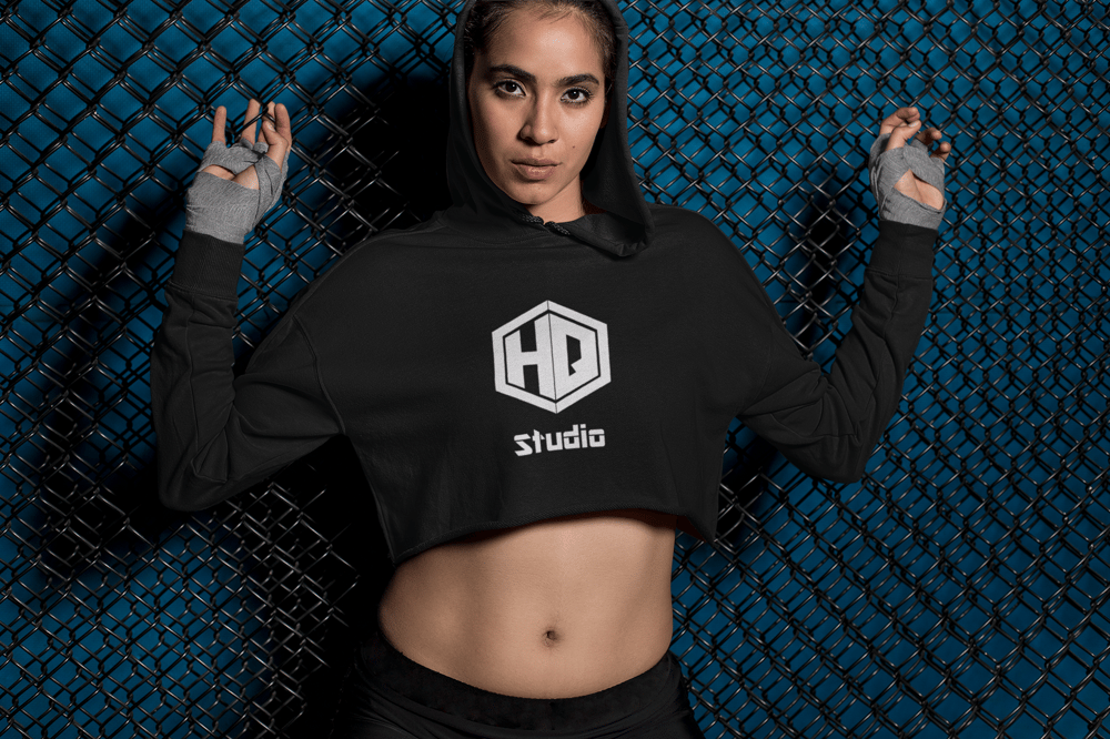 Image of HQ Logo Cropped Hoodie for Women