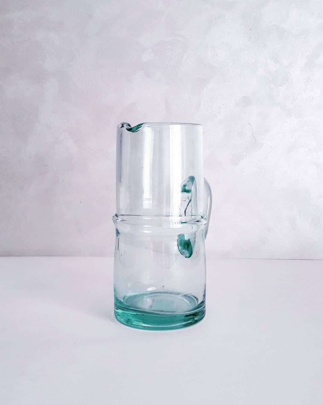Image of HANDBLOWN BELDI PITCHER 