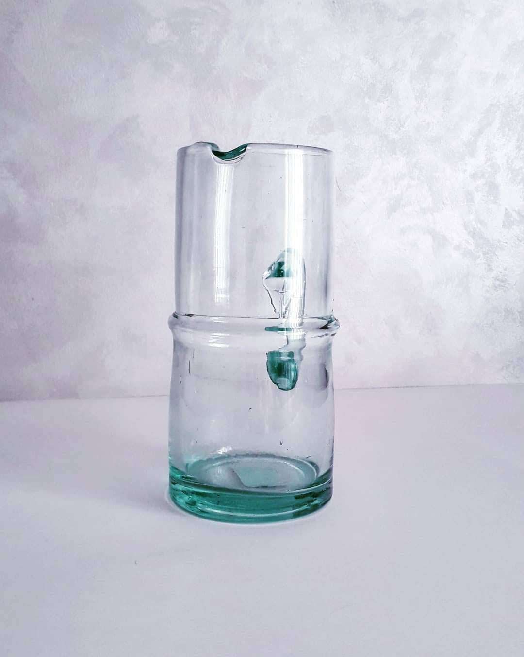 Image of HANDBLOWN BELDI PITCHER 