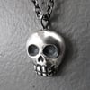 Skully Necklace, Sterling Silver
