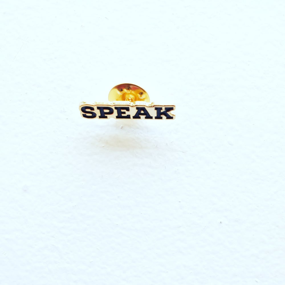 Image of SPEAK pin