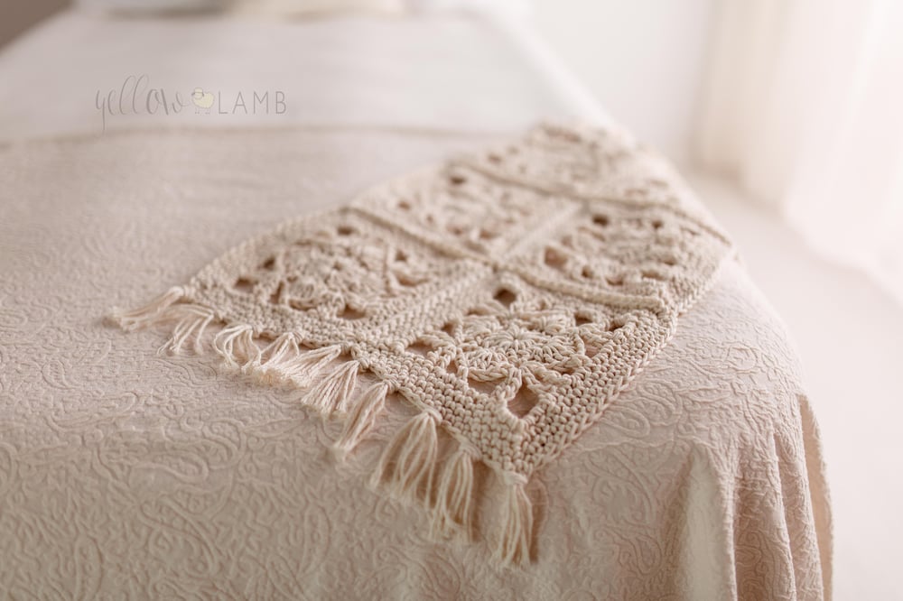 Image of Boho style crochet blanket