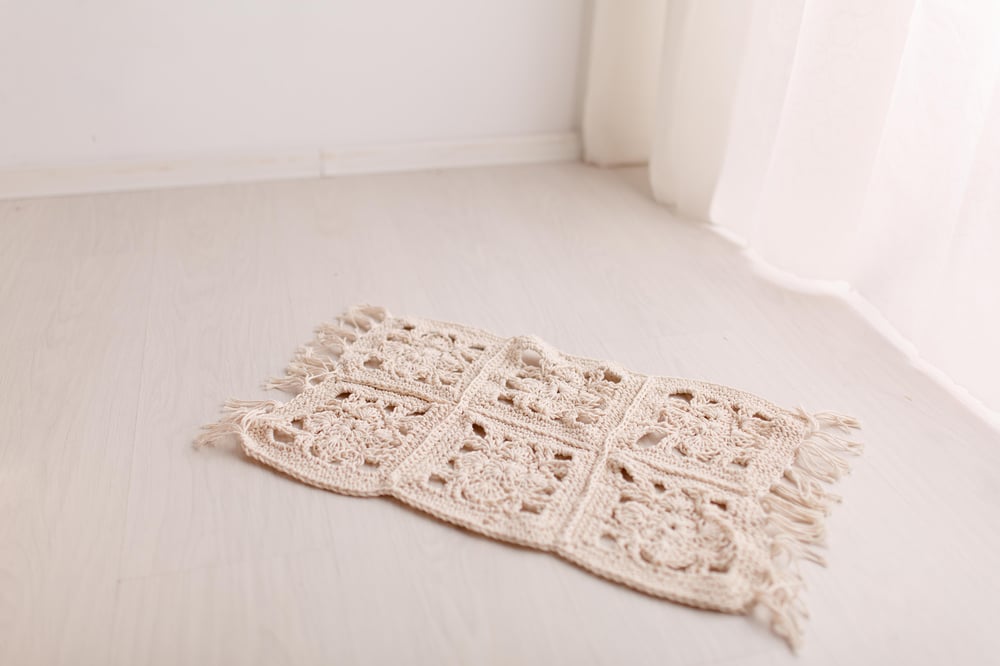 Image of Boho style crochet blanket