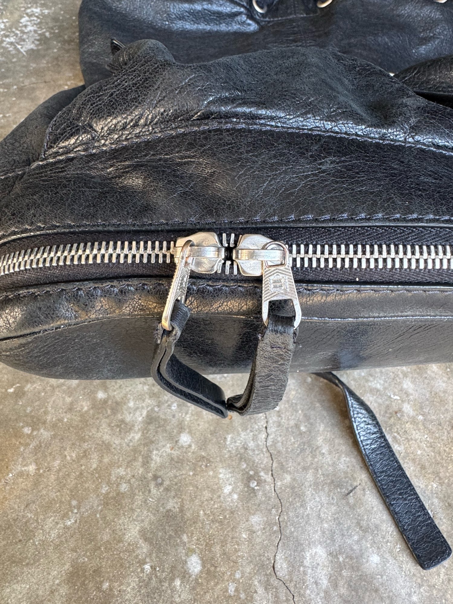 Image of Balenciaga Leather Rucksack CityBag