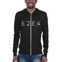 Image 1 of E2E4 Unisex Skinny Lightweight Zip Hoodie - available in black or grey