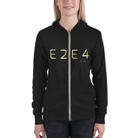 Image 3 of E2E4 Unisex Skinny Lightweight Zip Hoodie - available in black or grey