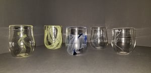Image of Twisty cane wine glass