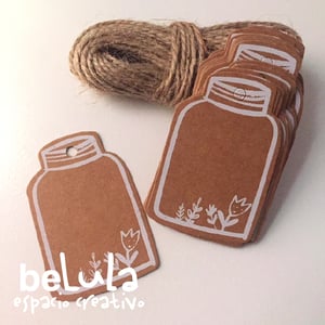 Image of Etiquetas kraft: tarro de cristal