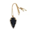 Arrowhead Necklace (Obsidian with Gold)