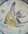 Swimming Angelfish Small Porcelain Dish