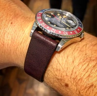 Image 2 of Dark Burgundy Horse vintage watch-strap