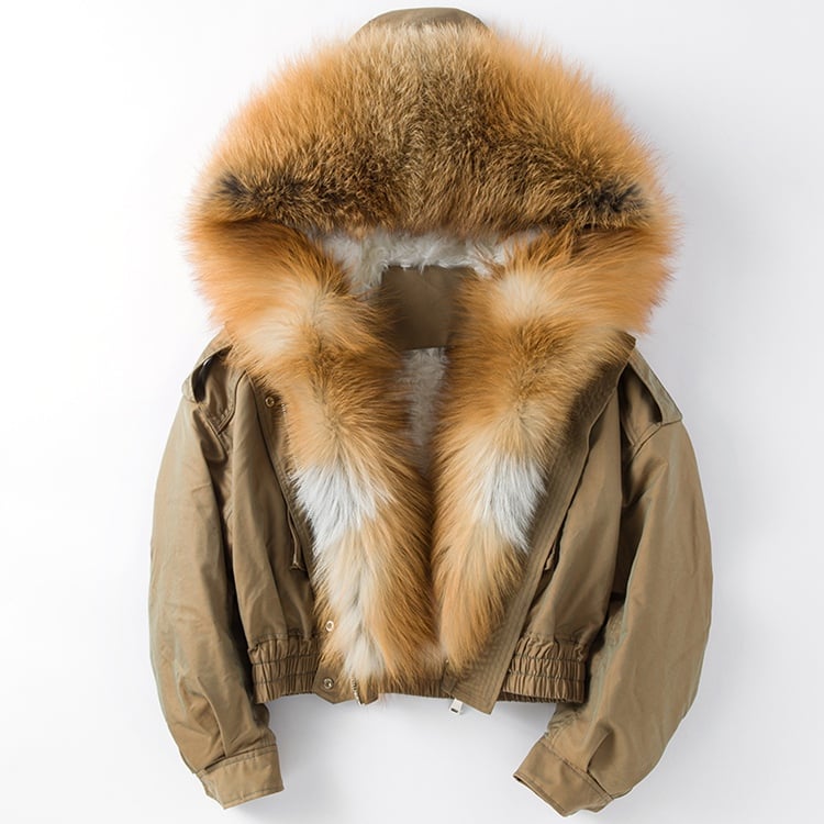 Bomber Jacket w/ Real Fur Hood / OhSewN2U