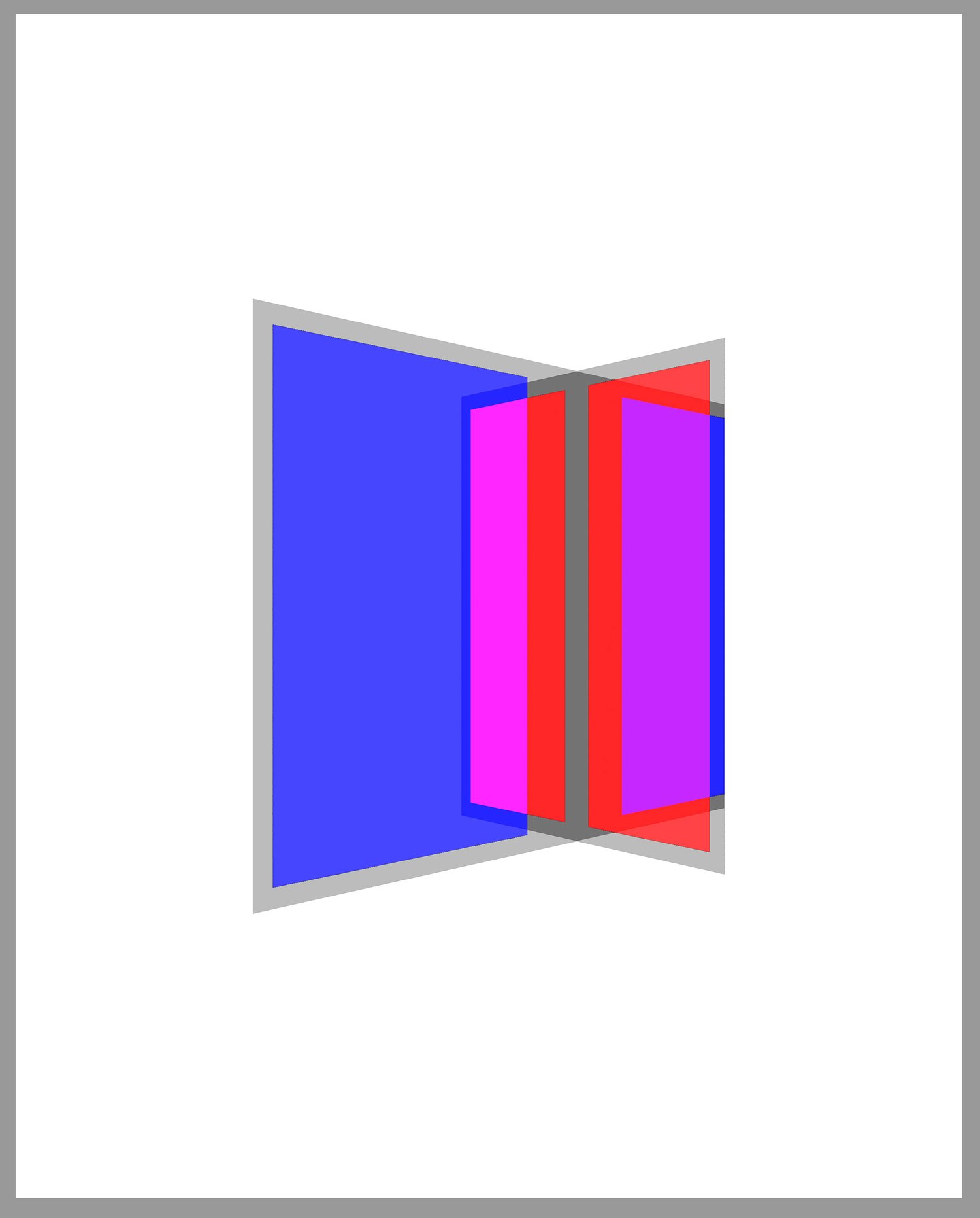 Image of Phillip K. Smith III, "10 Columns: Blue-Red," 2019