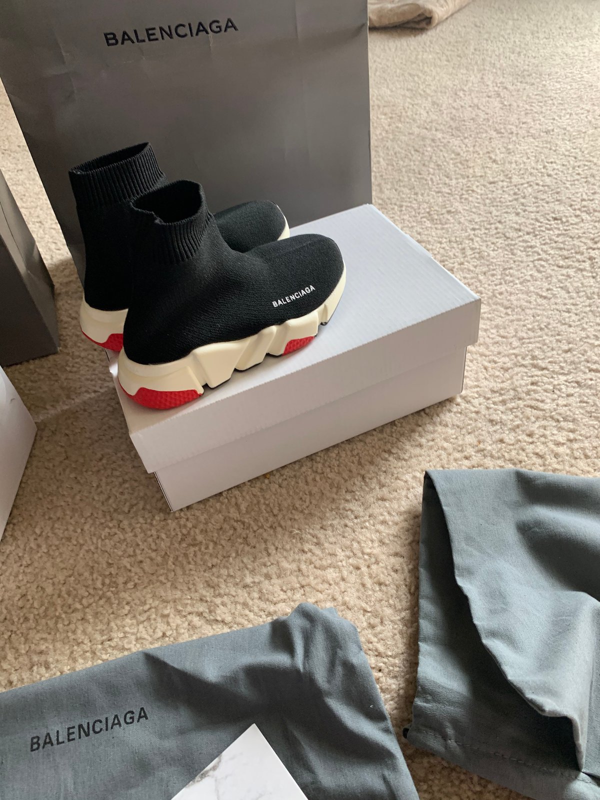 balenciaga red kids