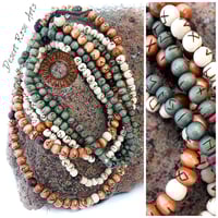 Image 5 of Green Earth Rune Meditation Mala