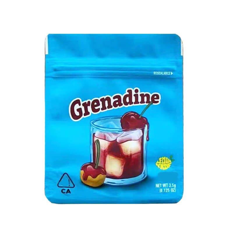 Image of Cookies Grenadine Bags Empty 3.5 to 7g Size Smell Proof Mylar Cookies Bags
