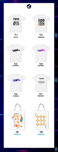 2019 TWICE shirts and bags