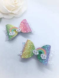 Image 2 of Happy Rainbow pigtail set